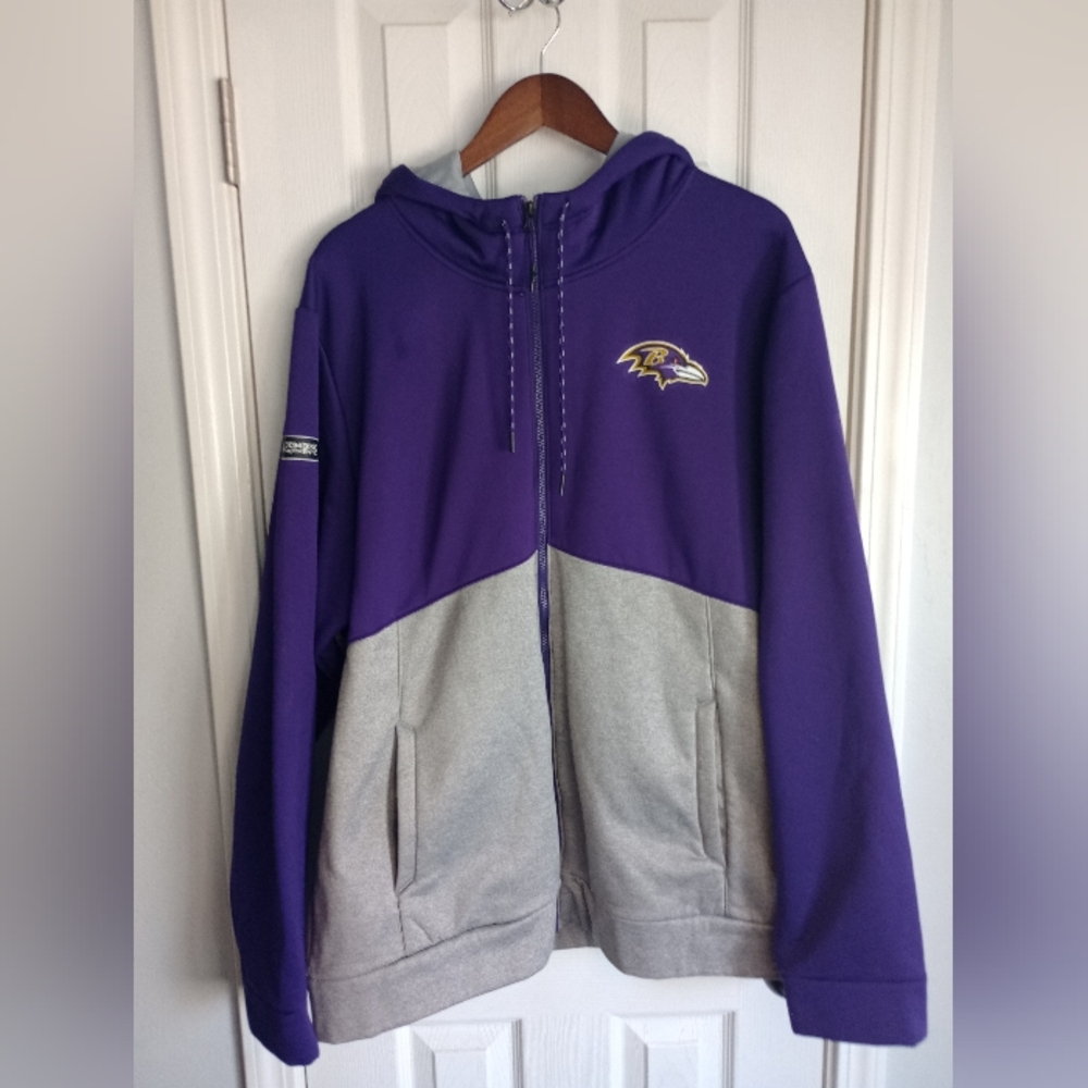 Under Armour Baltimore Ravens Zip Up Combine Hoodie